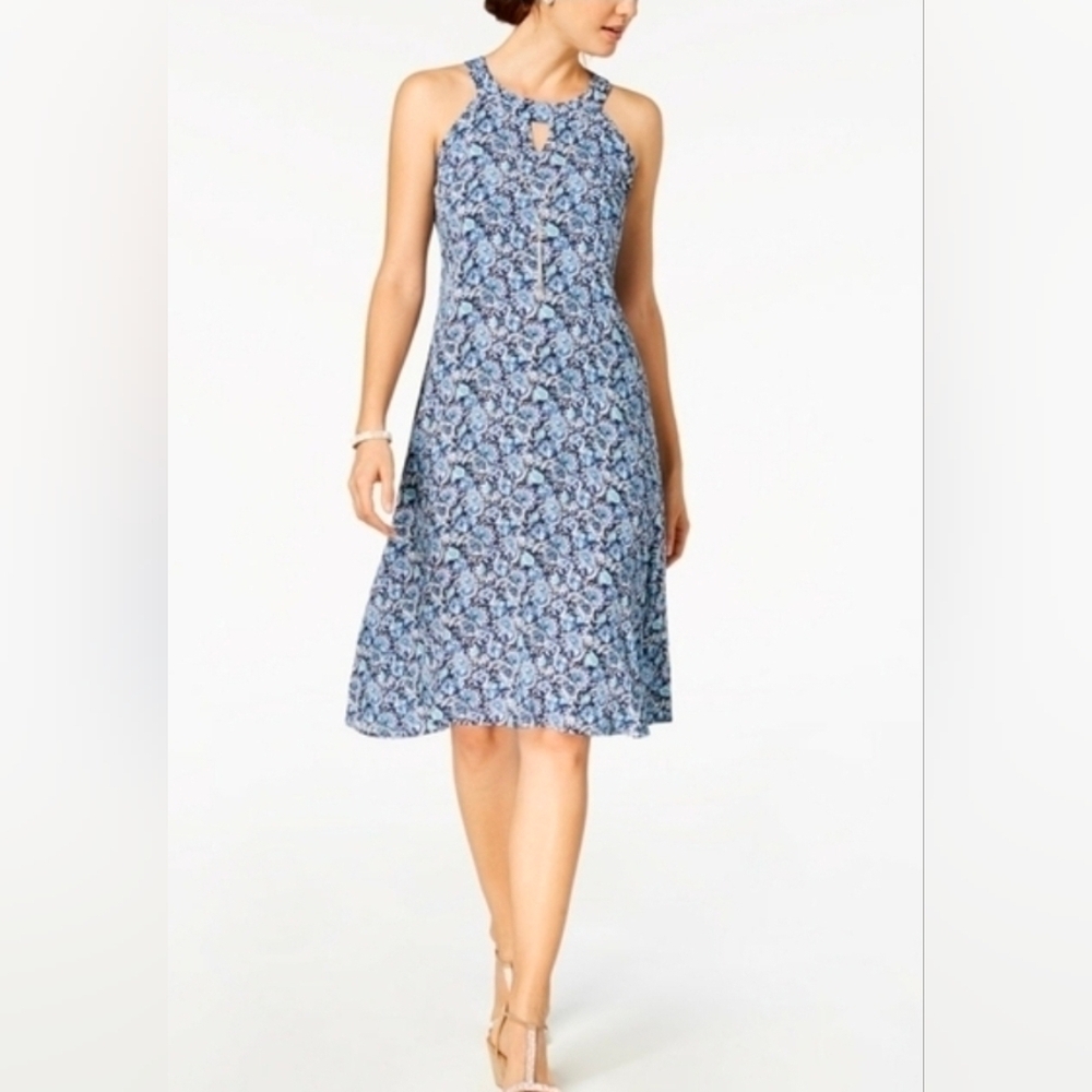 NY COLLECTION‎ SIZE M PETITE TRAPEZE SUMMER DRESS
